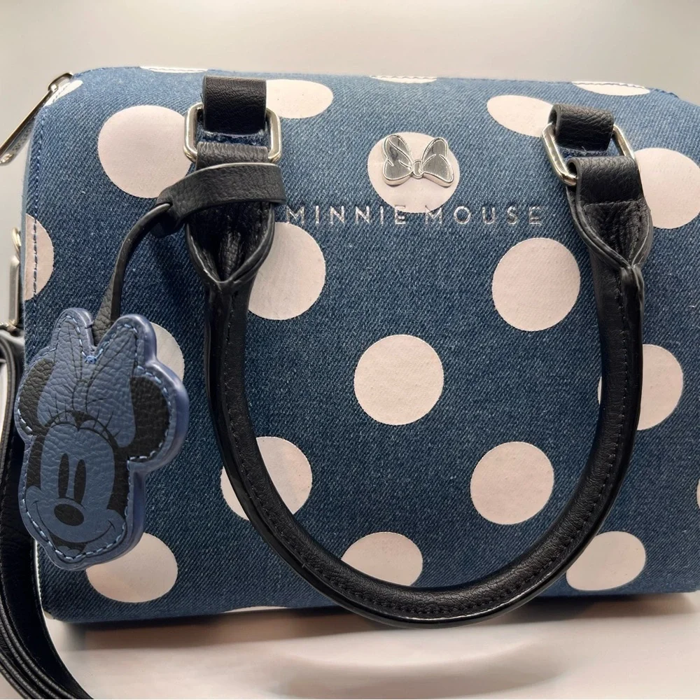Loungefly Blue and White Polka Dot Women's Bag